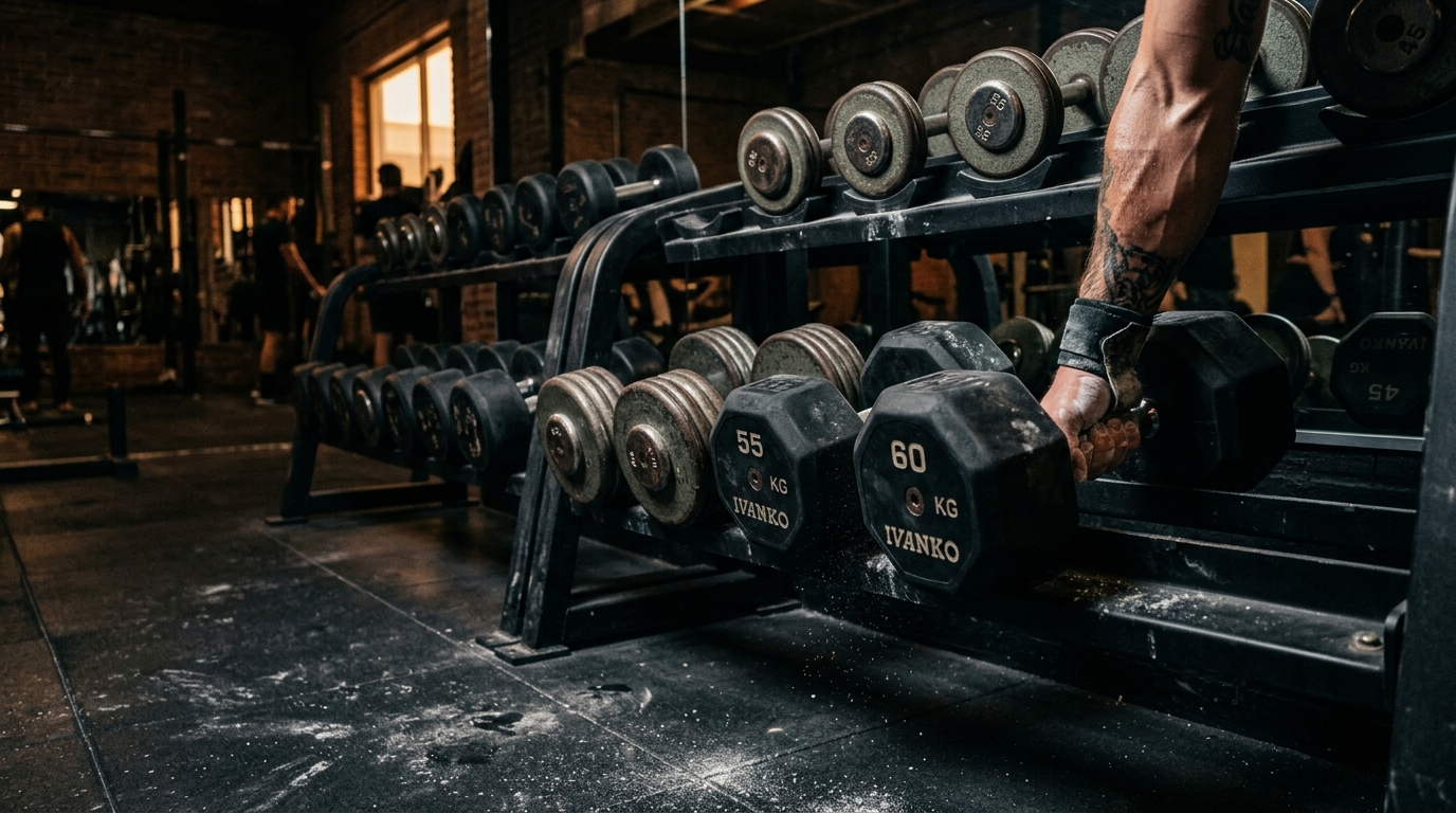 Hero Gym Heavy Dumbbells with Chalk